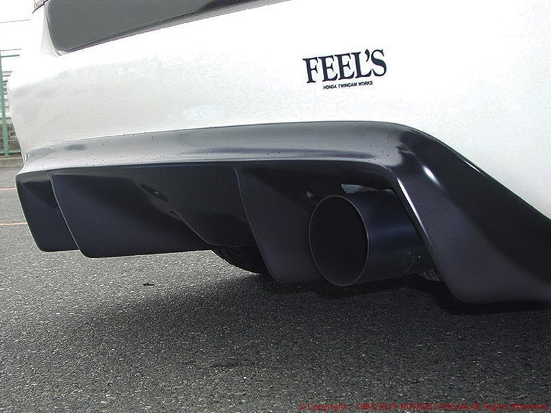 FEEL'S HONDA TWINCAM REAR DIFFUSER PANEL FOR SINGLE MUFFLER PLAIN CARBON FOR HONDA CIVIC FD2 TYPE R FEELS-00972