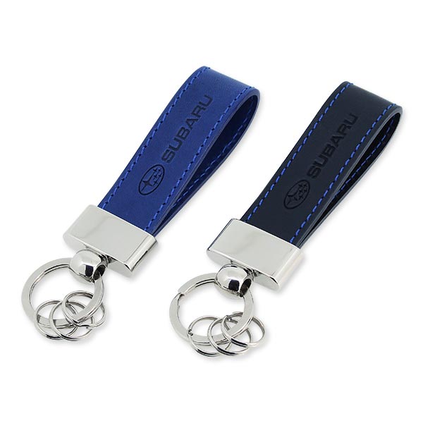 SUBARU ITALIAN GENUINE LEATHER KEY CHAIN BLACK FHPJ19003504