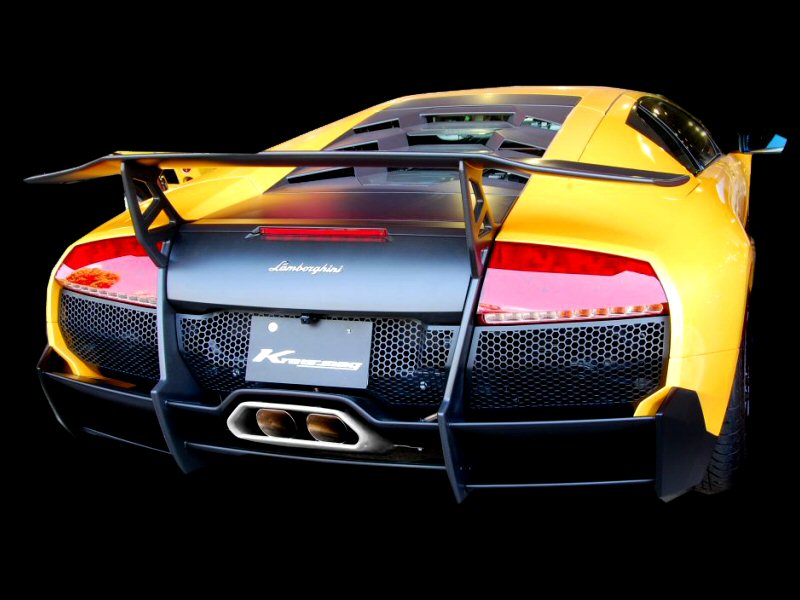 KREISSIEG F1 SOUND VALVETRONIC EXHAUST SYSTEM STAINLESS STEEL BOX TAIL BLACK FOR LAMBORGHINI MURCIELAGO LP670-4SV LAM-08-STAINLESSBLACK