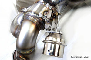 KREISSIEG CAT-BACK F1 SOUND VALVETRONIC EXHAUST SYSTEM STAINLESS STEEL FLOATING CURL TAIL SANDBLASTED KSG LOGO MARK 6 SPEED MANUAL FOR LOTUS EVORA LTEV-01-STAINLESS-6MT