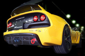 KREISSIEG CAT-BACK F1 SOUND VALVETRONIC EXHAUST SYSTEM STAINLESS STEEL BILLET FLOATING CURL TAIL SANDBLASTED KSG LOGO MARK 6 SPEED MANUAL FOR LOTUS EXIGE S V6 SUPERCHARGER LTEXS-01-STAINLESSBILLET-6MT