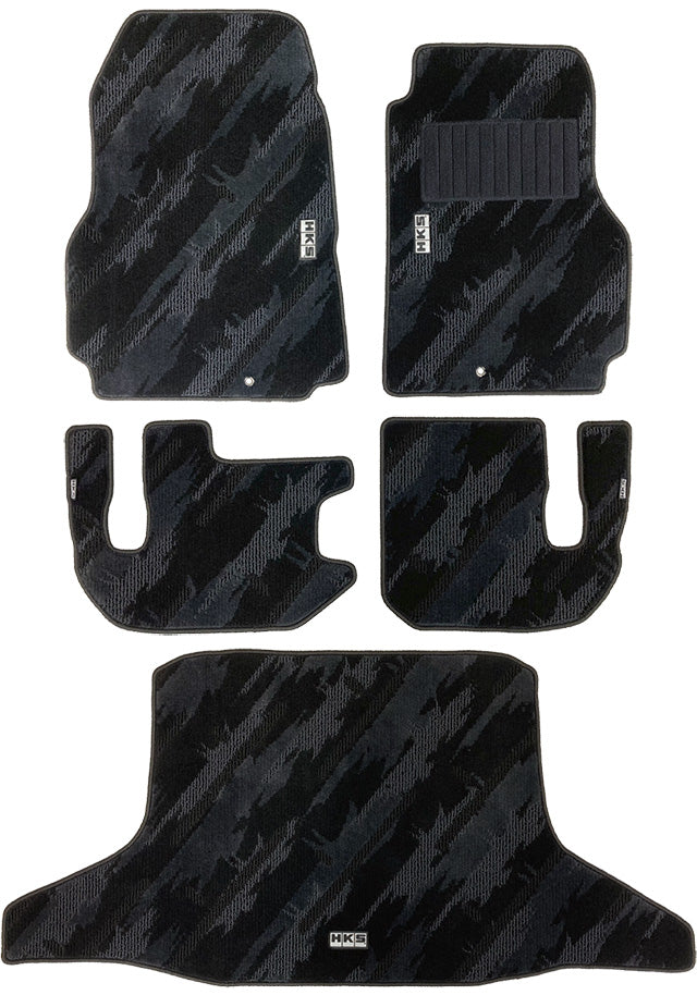 HKS FLOOR AND LUGGAGE MATS OCT RHD SET OF 5 FOR NISSAN GT-R R35 53001-AN011
