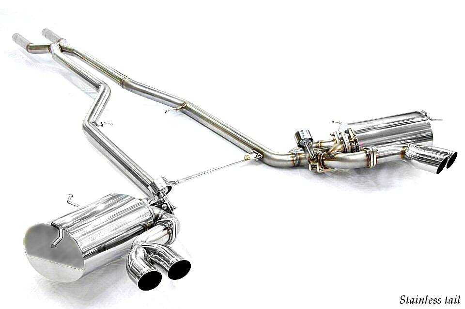 KREISSIEG CAT-BACK F1 SOUND VALVETRONIC EXHAUST SYSTEM TITANIUM FLOATING CURL TAIL SANDBLASTED KSG LOGO MARK FOR MASERATI GRANSPORT MGS-04-TITANIUM