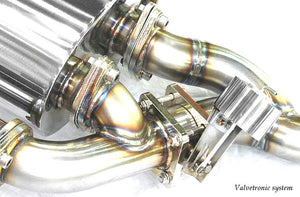 KREISSIEG CAT-BACK F1 SOUND VALVETRONIC EXHAUST SYSTEM TITANIUM FLOATING CURL TAIL SANDBLASTED KSG LOGO MARK EARLY MODEL FOR MASERATI COUPE V8 4.2 MASERATI SPIDER V8 4.2 YEAR 02~05 V8 4.2L MCP-05-TITANIUM-EARLY