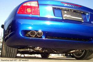 KREISSIEG CAT-BACK F1 SOUND VALVETRONIC EXHAUST SYSTEM STAINLESS STEEL BILLET FLOATING CURL TAIL SANDBLASTED KSG LOGO MARK LATE MODEL FOR MASERATI COUPE V8 4.2 MASERATI SPIDER V8 4.2 YEAR 06~07 V8 4.2L MCP-05-STAINLESSBILLET-LATE