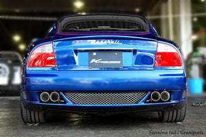 KREISSIEG CAT-BACK F1 SOUND VALVETRONIC EXHAUST SYSTEM STAINLESS STEEL FLOATING CURL TAIL SANDBLASTED KSG LOGO MARK FOR MASERATI GRANSPORT MGS-04-STAINLESS