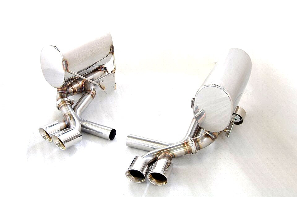 KREISSIEG CAT-BACK F1 SOUND VALVETRONIC EXHAUST SYSTEM STAINLESS STEEL FLOATING CURL TAIL SANDBLASTED KSG LOGO MARK FOR PORSCHE 997 CARRERA  P997C-01-STAINLESS 