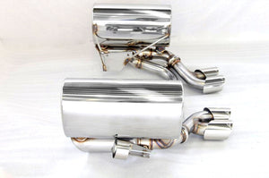 KREISSIEG CAT-BACK F1 SOUND VALVETRONIC EXHAUST SYSTEM STAINLESS STEEL FLOATING CURL TAIL SANDBLASTED KSG LOGO MARK FOR PORSCHE 997 CARRERA  P997C-01-STAINLESS 