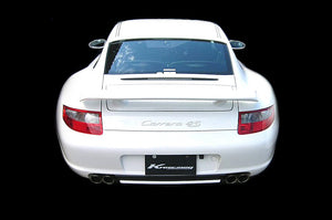 KREISSIEG CAT-BACK F1 SOUND VALVETRONIC EXHAUST SYSTEM STAINLESS STEEL FLOATING CURL TAIL SANDBLASTED KSG LOGO MARK FOR PORSCHE 997 CARRERA  P997C-01-STAINLESS 