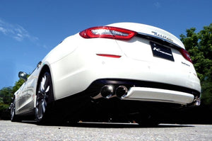 KREISSIEG F1 SOUND VALVETRONIC EXHAUST SYSTEM TITANIUM FLOATING CURL TAIL SANDBLASTED KSG LOGO MARK FOR V6 FOR MASERATI QUATTROPORTE S V6 3.0L Twin Turbo MQP-10-TITANIUM-S-V6