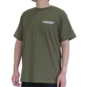 RAYS OFFICIAL T-SHIRT 25S KATAKANA RAYS WHEELS MILITARY GREEN SMALL 740925SRAYS46