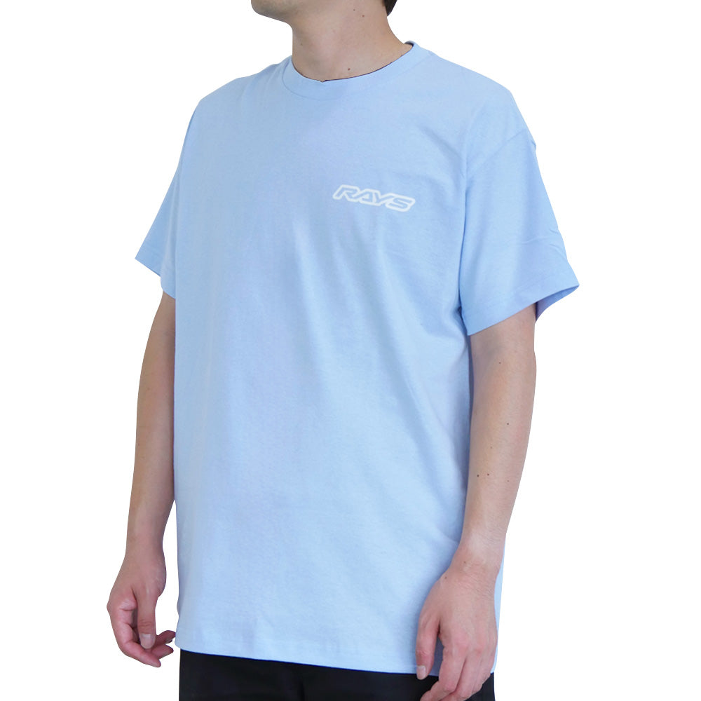 RAYS OFFICIAL T-SHIRT 25S KATAKANA RAYS WHEELS POWDER BLUE MEDIUM 740925SRAYS42