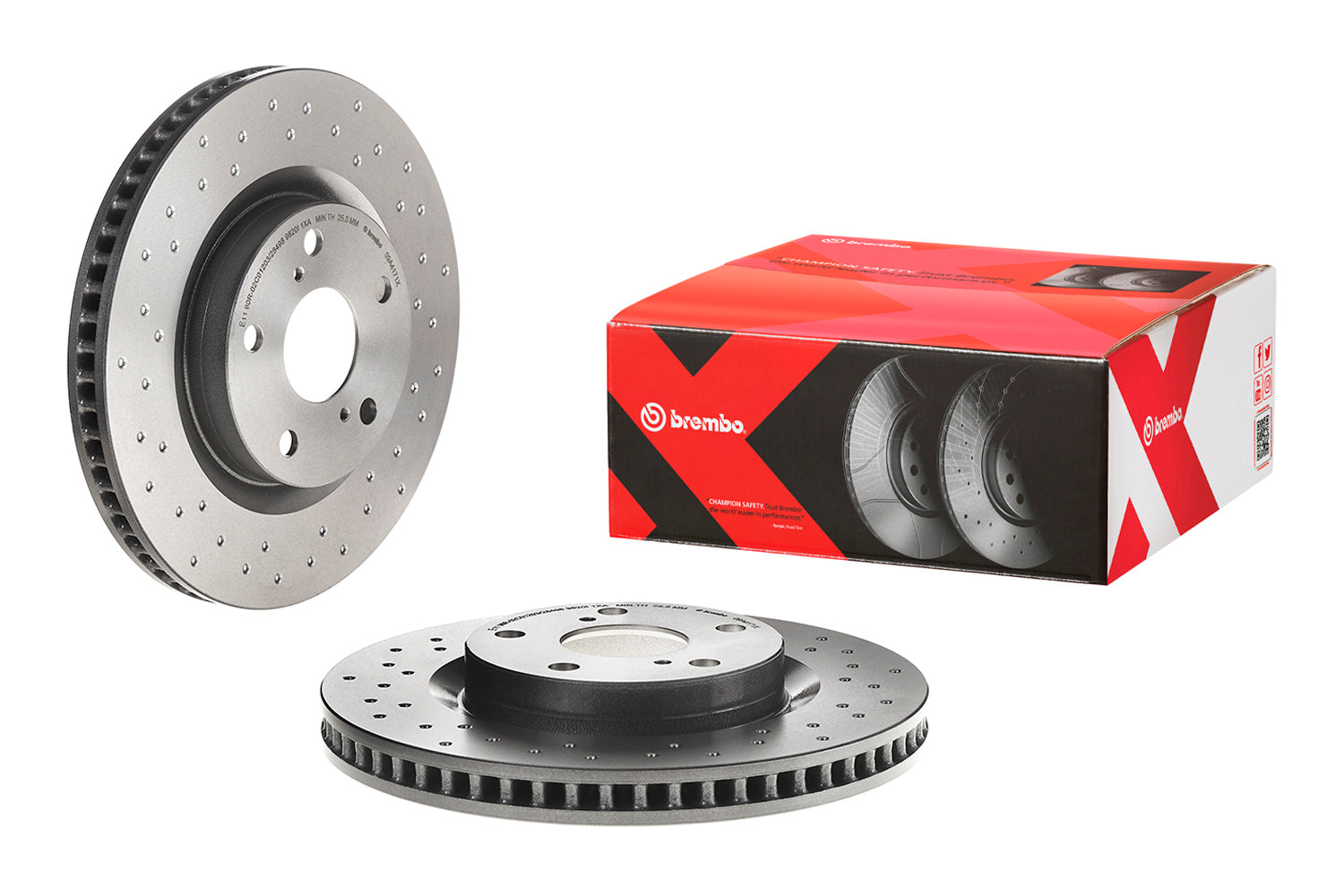 BREMBO EXTRA BRAKE DISCS LEFT AND RIGHT SET FRONT FOR BMW E46 (3 SERIES COUPE) AV30 00.08~ 09.8952.1X