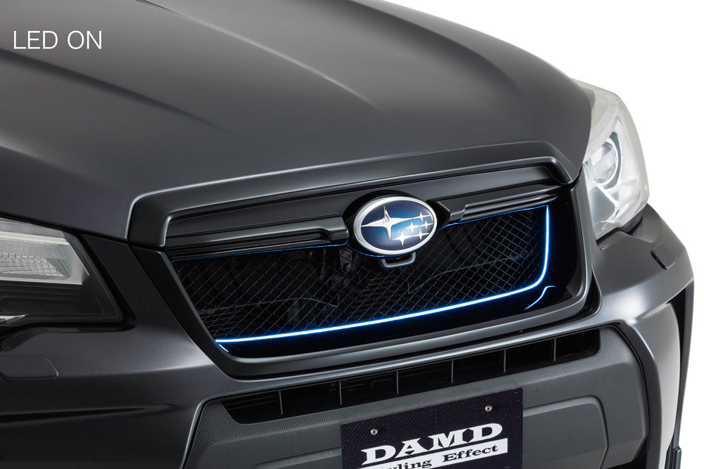 DAMD GRILLE PAINTED D E TYPE SUBARU EMBLEM INCLUDED WITH LED FOR SUBARU FORESTER DBA-SJG DBA-SJ5 DAMD-00099