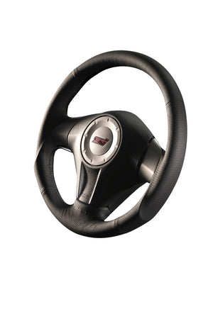 DAMD SPORTS STEERING WHEEL LEATHER BLACK STITCHING FOR SUBARU LEGACY BP BL A-C SS358-S-F-LEATHER-BLACK-STITCHING