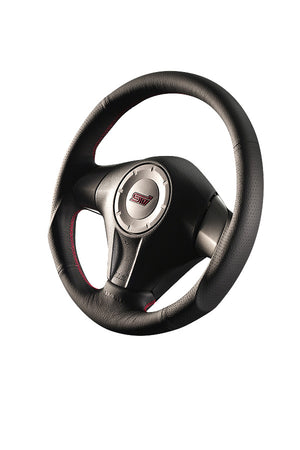 DAMD SPORTS STEERING WHEEL LEATHER RED STITCHING FOR SUBARU IMPREZA WRX-STI GD GH E-G SS358-S-F-LEATHER-RED-STITCHING