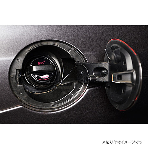 STI FUEL CAP STICKER FOR HIGH OCTANE GASOLINE VEHICLES -SILVER STSG18100630