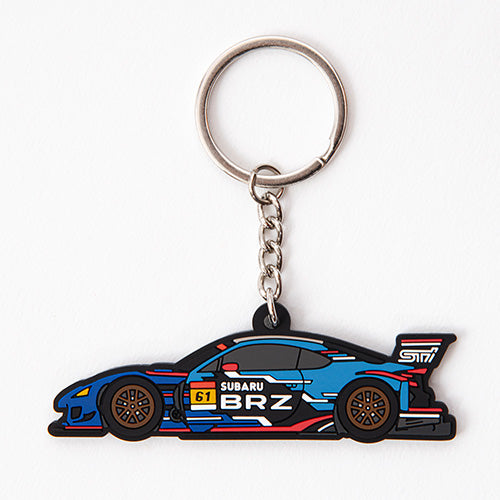 SUBARU S-GT RUBBER KEY CHAIN FEATURING THE SUBARU BRZ GT300 2024 CAR STSG24100140