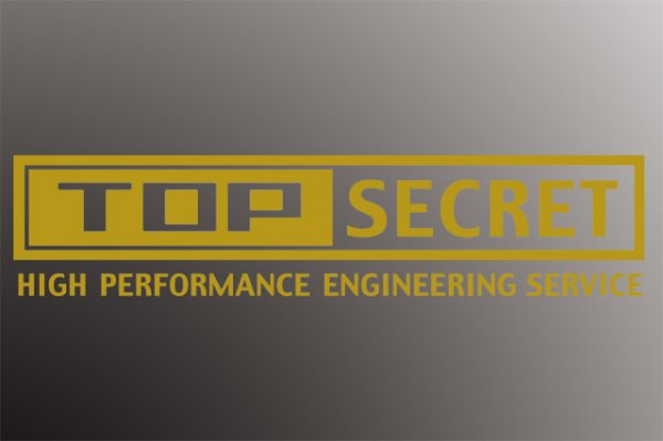 TOP SECRET TOPSECRET LOGO STICKER 400MM GUN METTALLIC FOR  TOP-SECRET-00324