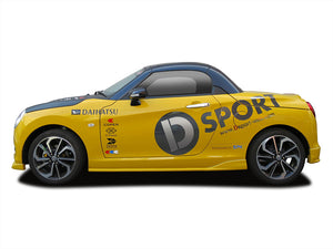 D-SPORT AERO PARTS FRONT LOWER SKIRT PAINTED BRIGHT SILVER METALLIC S28 FOR DAIHATSU COPEN LA400K CERO 08151-A241-S28-KX