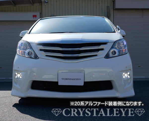 CRYSTAL EYE LED FOG LAMPS AND HIGH-BRIGHTNESS LED DAYTIME RUNNING LIGHTS FOR TOYOTA VELLFIRE ALPHARD 20 ZENKI E023FG
