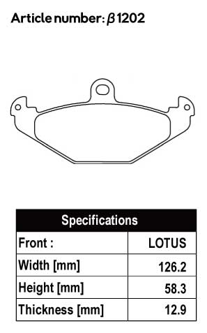 ACRE ZZC BRAKE PAD REAR FOR ALPINE LAGOON LAGOON I 2.0 56F3R β1202-ZZC