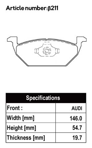 ACRE RACING PRO BRAKE PAD FRONT FOR VOLKS WAGEN GOLF GOLF IV 1.6 E 1JAEH 1JAVU 1JBFQ β211-RACING-PRO
