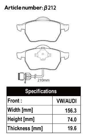 ACRE DUSTLESS REAL BRAKE PAD FRONT FOR VOLKS WAGEN GOLF GOLF IV WAGON 1.8 GT 1JAUM β212-DUSTLESS-REAL