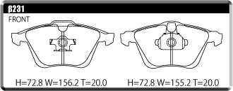 ACRE FORMULA800C BRAKE PAD FRONT FOR AUDI A6 A6 AVANT A6 ALLROAD C6 4.2 ALLROAD QUATTRO 4FBVJA β231-FORMULA800C