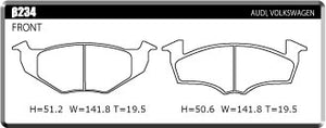 ACRE EUROSTREEET BRAKE PAD FRONT FOR VOLKS WAGEN GOLF GOLF III 1.8 CLI FR.SOLID DISC 1HABS β234-EUROSTREEET