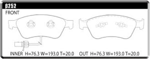 ACRE FORMULA700C BRAKE PAD FRONT FOR AUDI A8 A8 HYBRID 4E 4.2 QUATTRO LONG 4EBFML 4EBVJL β252-FORMULA700C