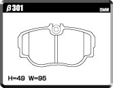 ACRE RACING PRO BRAKE PAD FRONT FOR BMW Z1 Z1 B β301-RACING-PRO