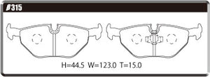 ACRE DUSTLESS REAL BRAKE PAD REAR FOR BMW 3 SERIES E46 318I TOURING WAGON AL19 AY2 β315-DUSTLESS-REAL