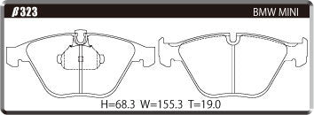 ACRE FORMULA800C BRAKE PAD FRONT FOR BMW 5 SERIES E60 SEDAN E61 WAGON 530I TOURING DS30 NL30 β323-FORMULA800C