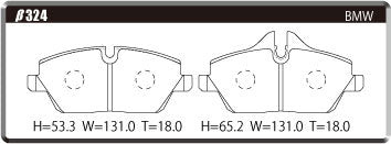 ACRE FORMULA800C BRAKE PAD FRONT FOR BMW MINI R55 CLUBMAN 1.6 COOPER ML16 β324-FORMULA800C