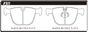 ACRE FORMULA800C BRAKE PAD REAR FOR BMW 7 SERIES E65 740I 745I HL40 GL44 β327-FORMULA800C