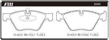 ACRE FORMULA800C BRAKE PAD FRONT FOR BMW 1 SERIES E87 130I M-SPORTS UF30 UD30 UD20 β332-FORMULA800C