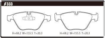 ACRE FORMULA800C BRAKE PAD FRONT FOR BMW 3 SERIES E90 325XI 325I XDRIVE VF25 β333-FORMULA800C