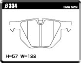 ACRE PC3200 BRAKE PAD REAR FOR BMW 3 SERIES E90 335I VB35 PM35 β334-PC3200