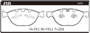 ACRE REAL RACING BRAKE PAD FRONT FOR BMW 6 SERIES E63 M6 EH50 β335-REAL-RACING