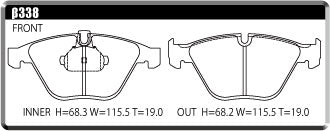 ACRE FORMULA800C BRAKE PAD FRONT FOR BMW 6 SERIES F12 CABRIOLET 640I FR.Φ348-T30 ROTOR LW30 β338-FORMULA800C