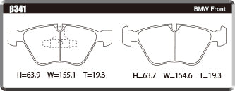 ACRE FORMULA800C BRAKE PAD FRONT FOR BMW 5 SERIES F10 SEDAN 523I FP25 XG2 β341-FORMULA800C