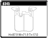 ACRE PC3200 BRAKE PAD REAR FOR BMW 4 SERIES F82 M4 COUPE 3C30 β345-PC3200