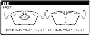 ACRE FORMULA800C BRAKE PAD REAR FOR BMW 3 SERIES G20 SEDAN 320D XDRIVE GRAN TURISMO M-SPORTS 8T20 β347-FORMULA800C