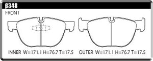 ACRE EUROSTREEET BRAKE PAD FRONT FOR BMW X5 F15 XDRIVE 40E KT20 β348-EUROSTREEET