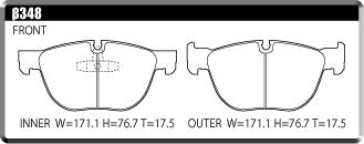 ACRE FORMULA800C BRAKE PAD FRONT FOR BMW X5 F15 XDRIVE 40E KT20 β348-FORMULA800C