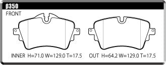 ACRE FORMULA800C BRAKE PAD FRONT FOR BMW MINI F57 CONVERTIBLE 2.0 COOPER-S WG20 WJ20M β350-FORMULA800C
