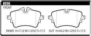 ACRE ZZC BRAKE PAD FRONT FOR BMW MINI F54 WAGON 2.0 COOPER-D LR20 β350-ZZC