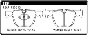 ACRE EUROSTREEET BRAKE PAD REAR FOR BMW 3 SERIES F30 ACTIVE HYBRID 3 3F30 β354-EUROSTREEET