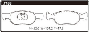 ACRE PC2600 BRAKE PAD FRONT FOR FIAT PUNT 1.2 SPEED GEAR 188A5 β406-PC2600